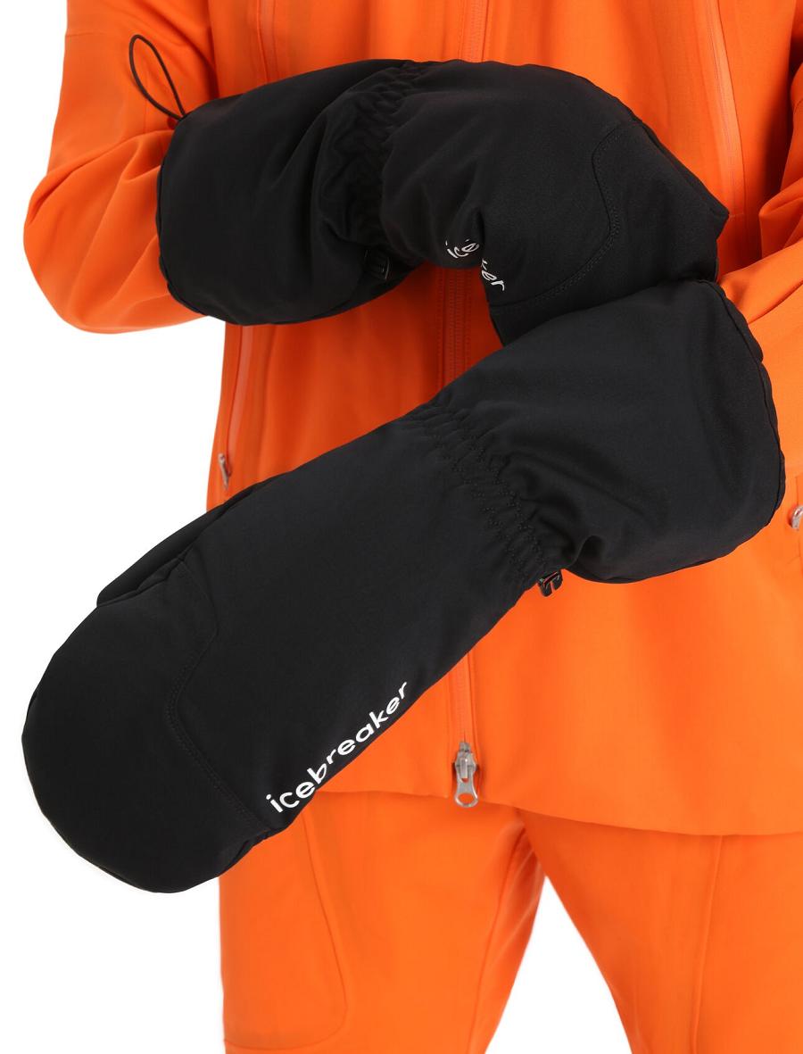 Rękawiczki Icebreaker Unisex MerinoLoft™ Mittens Damskie Czarne | PL 1454KORI